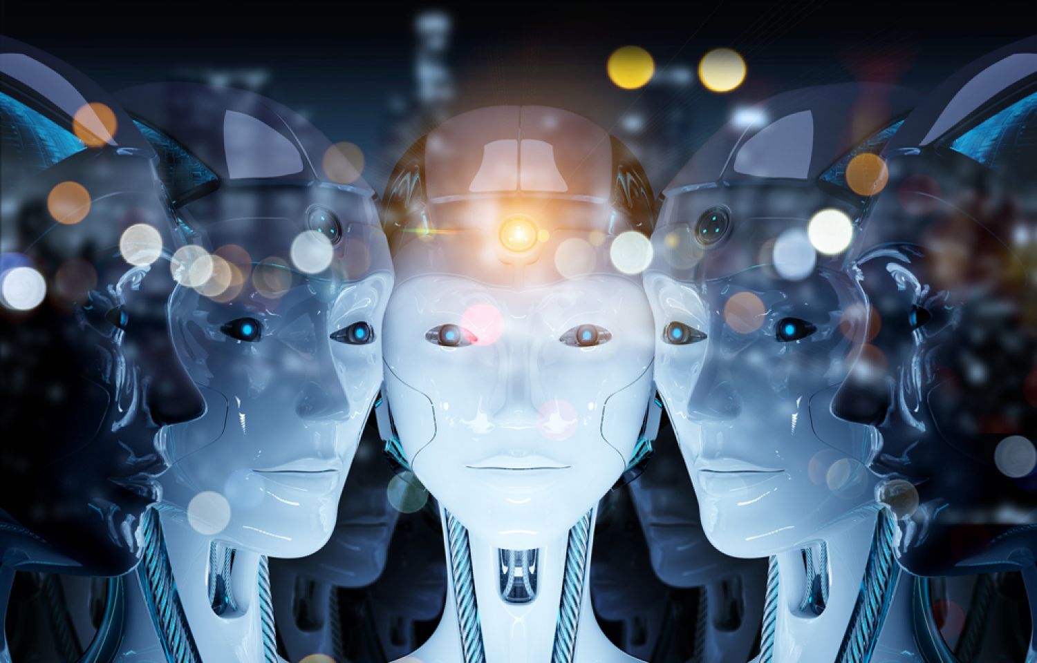 Roboter Köpfe weiblich