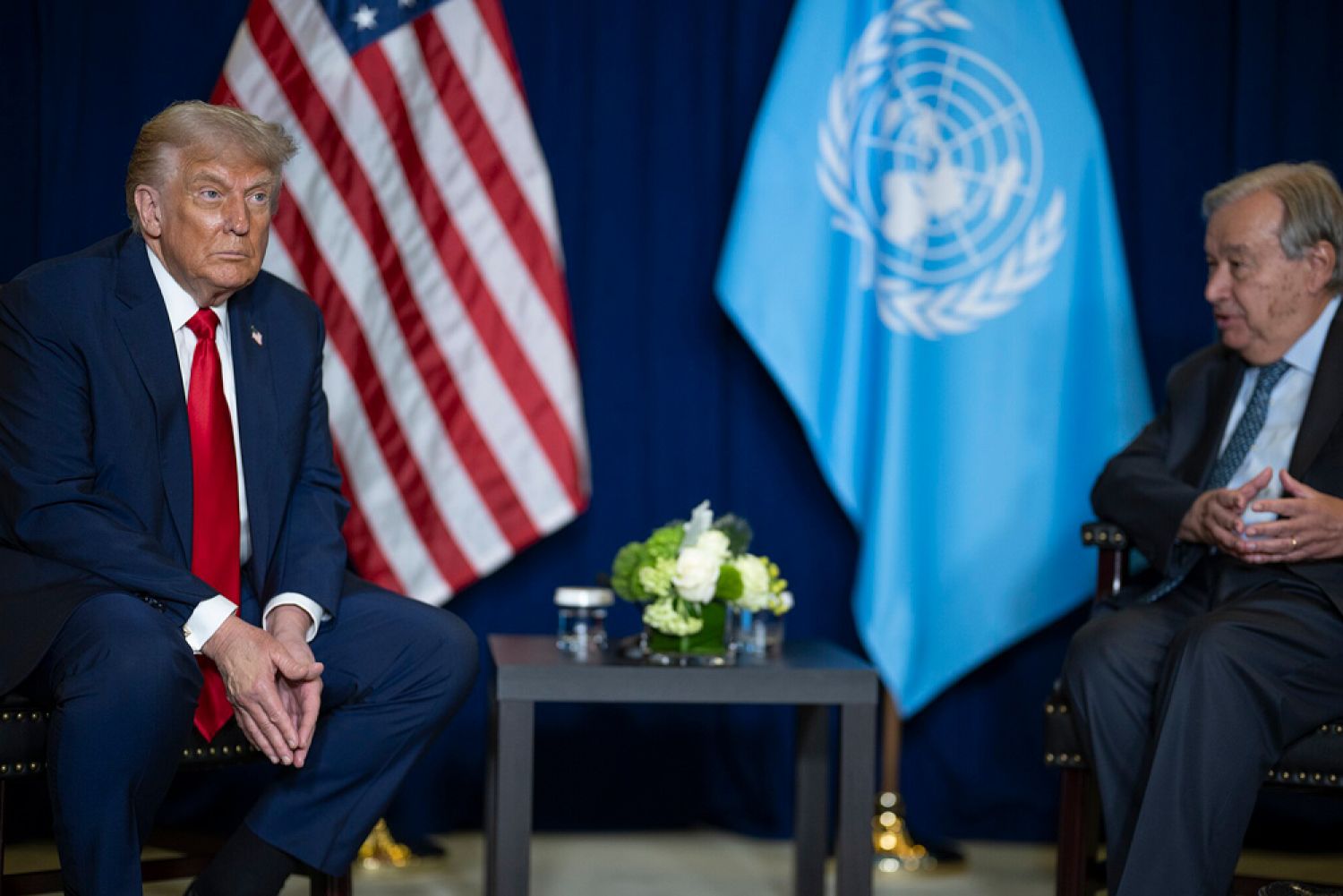 Donald Trump und António Guterres im Weißen Haus
